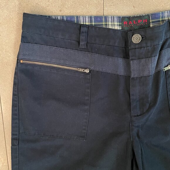 Ralph Lauren Navy Blue Woman's Cotton Pants-Sz.10-New with tags - Picture 3 of 10